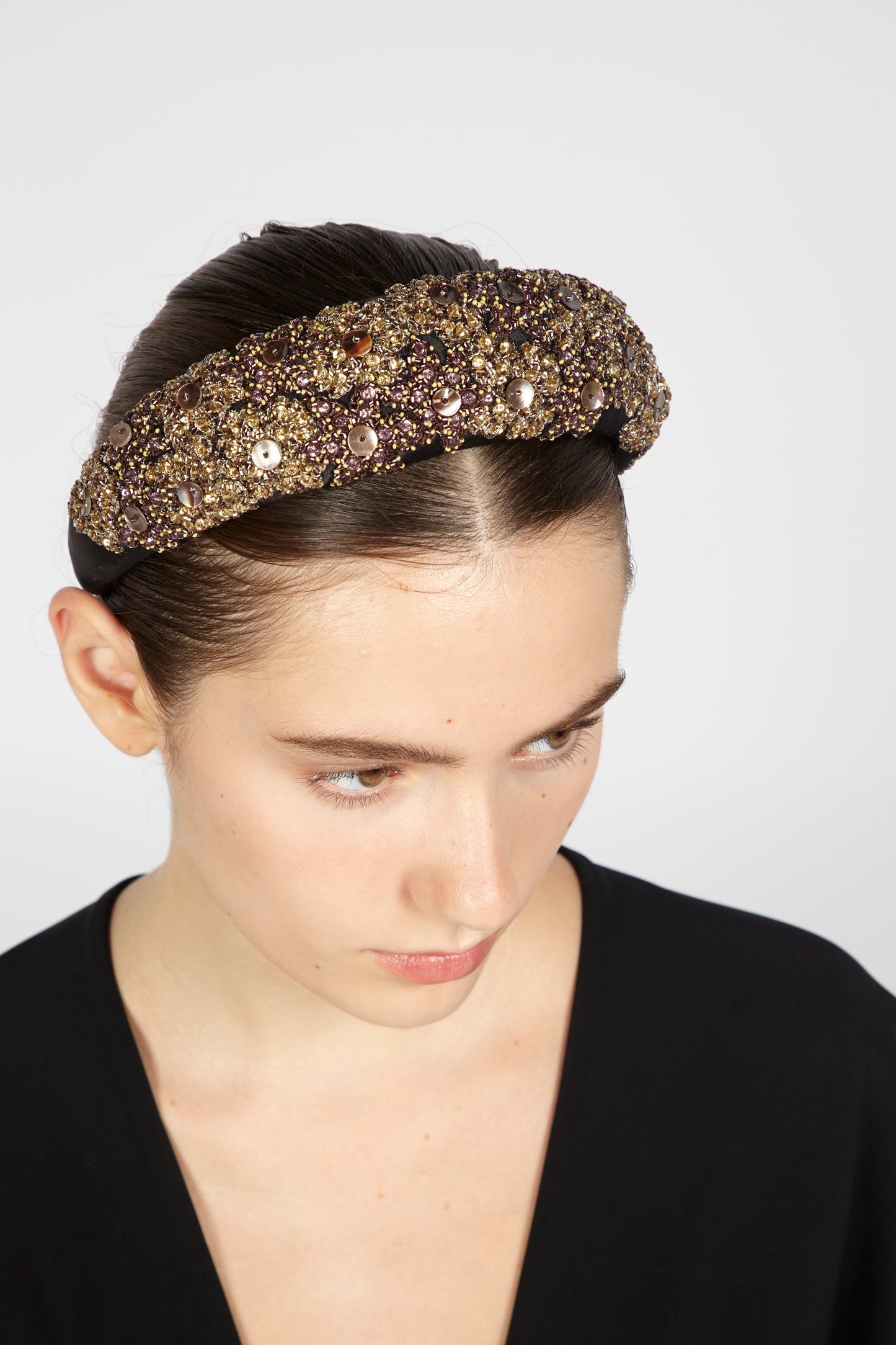 OVERSIZED FLORAL EMBROIDERED HEADBAND