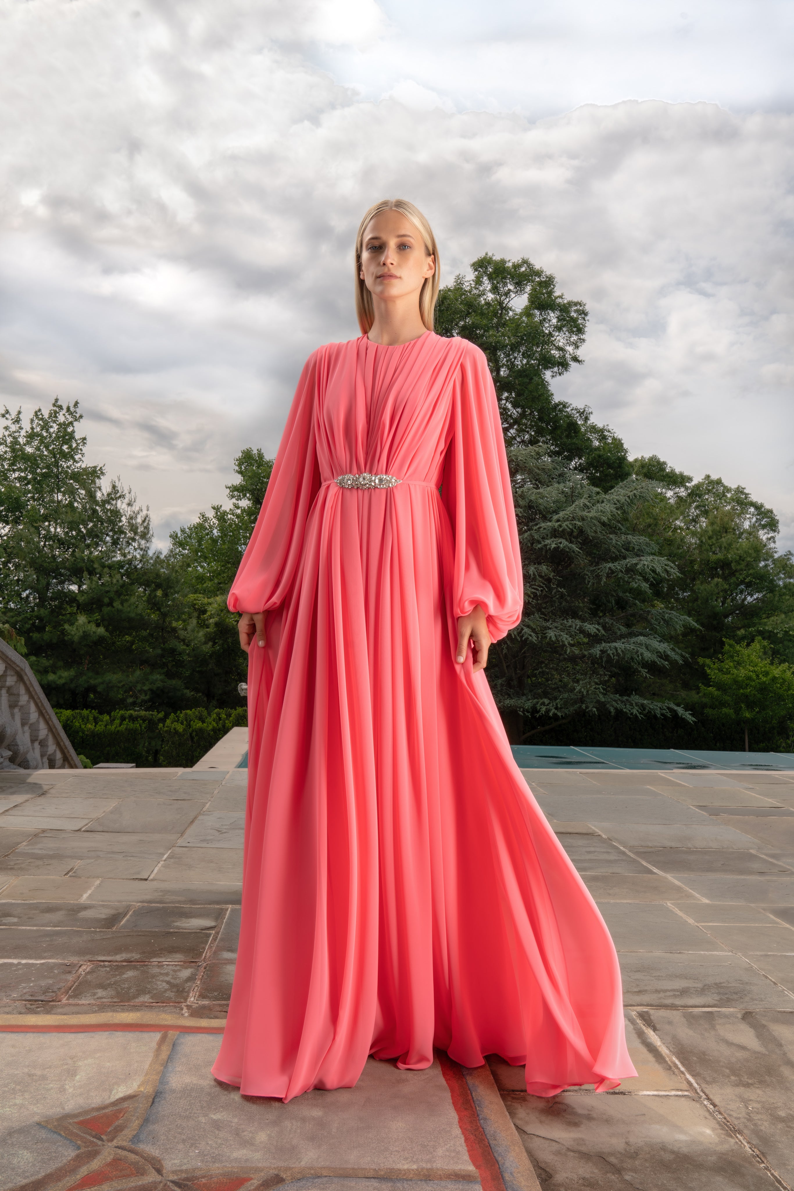 reem acra pink dress Refinement! Look #28 from the Spring 2026 Collection! #reemacra #Spring2026 #redcarpet #couture #hautecouture #couturedress #eveningwear #designerdresses #designer #readytowear #reemacrawedding