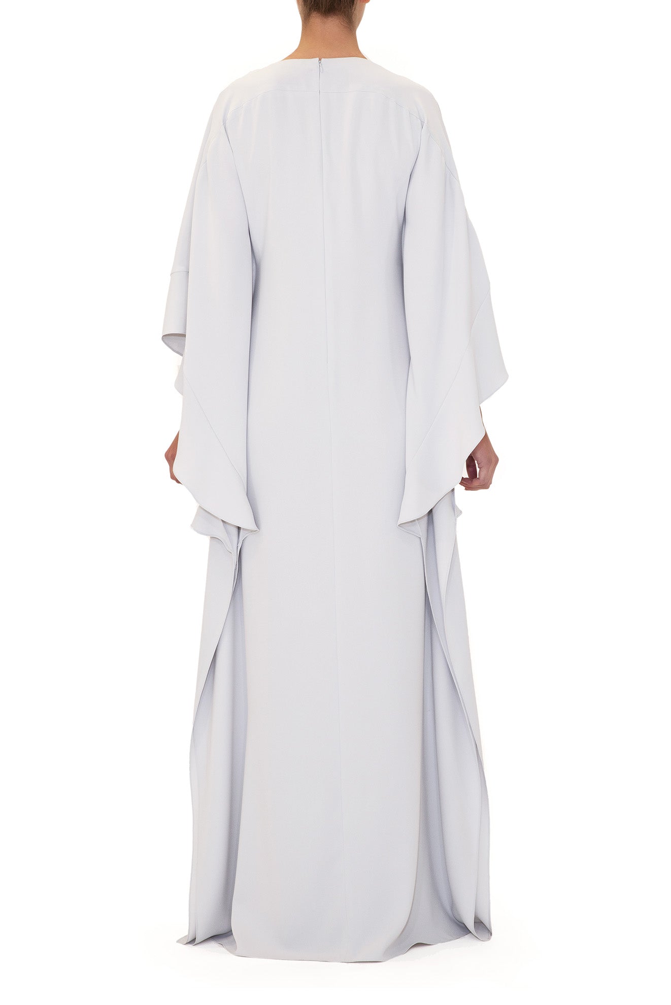 SOFT CASCADE SLEEVE KAFTAN WITH CENTER EMBROIDERED DETAIL