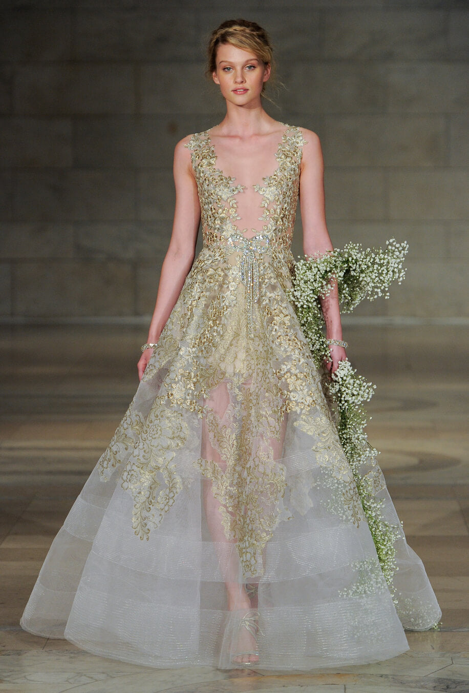Look 23 Gold Plated | Bridal Dresses ReemAcra Look 23 Gold Plated | Bridal Dresses ReemAcra