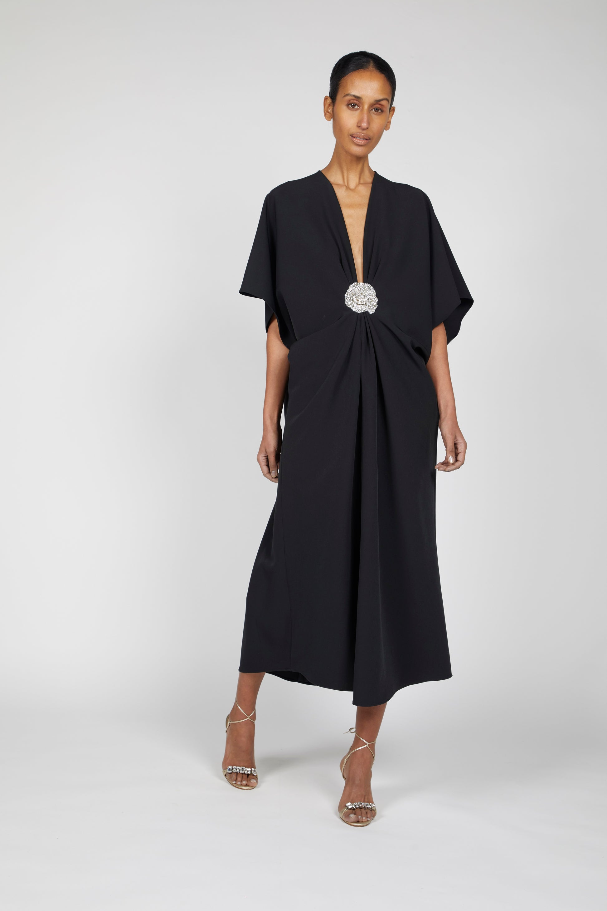 MIDI CREPE KAFTAN – ReemAcra MIDI CREPE KAFTAN – ReemAcra