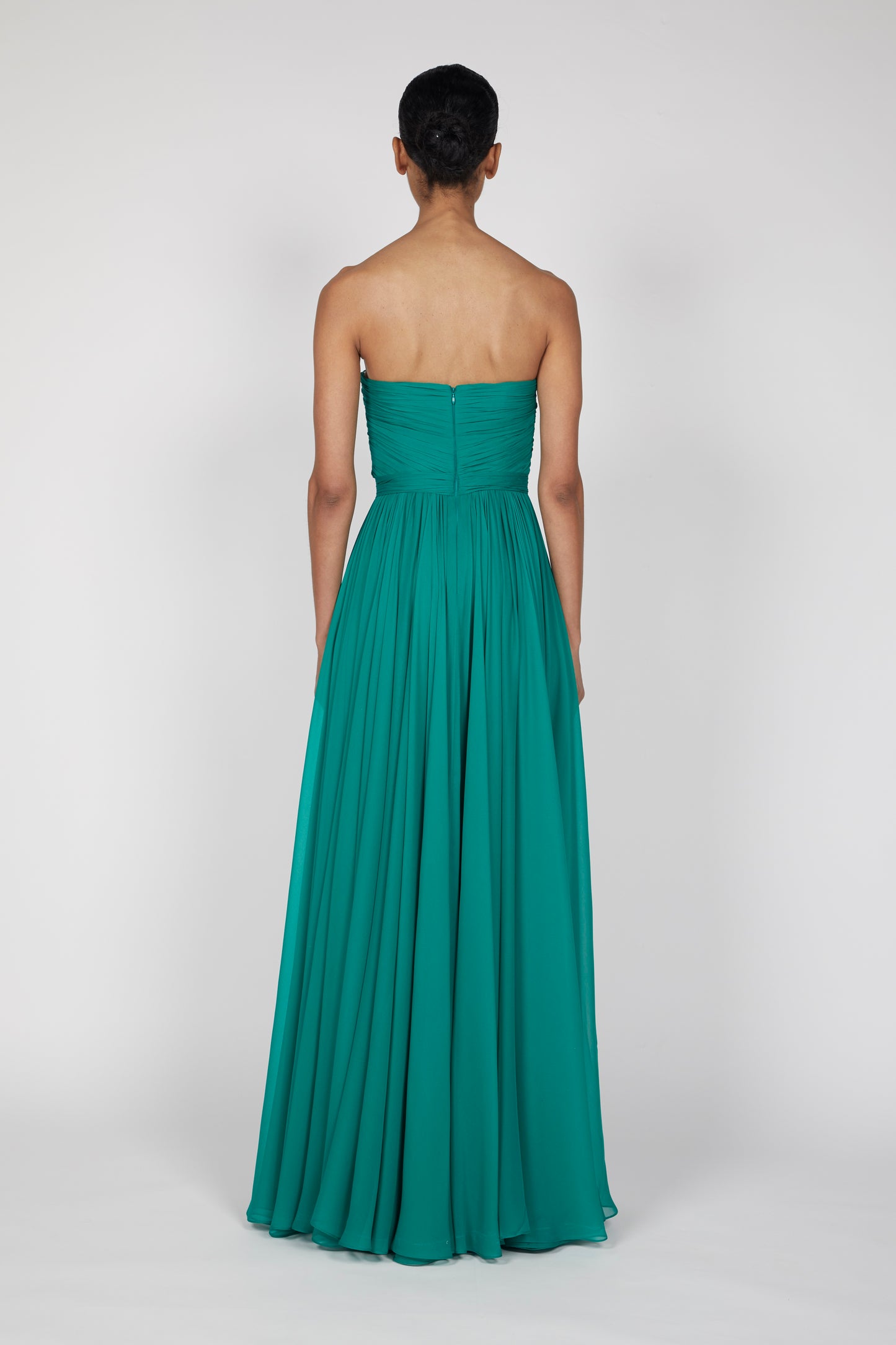 SILK CHIFFON A-LINE GOWN (PRE-ORDER 12 WEEKS DELIVERY)