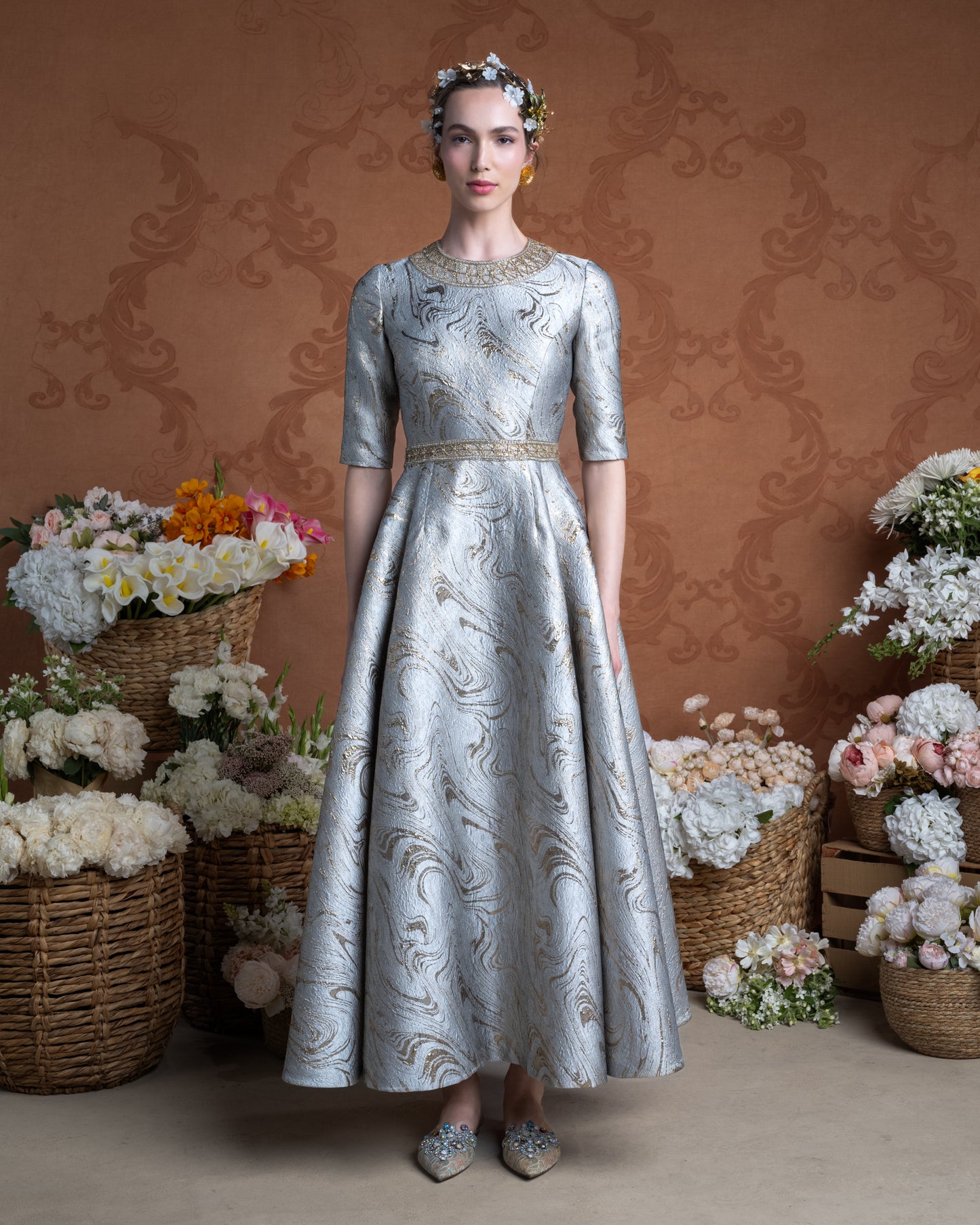 BROCADE COCKTAIL DRESS