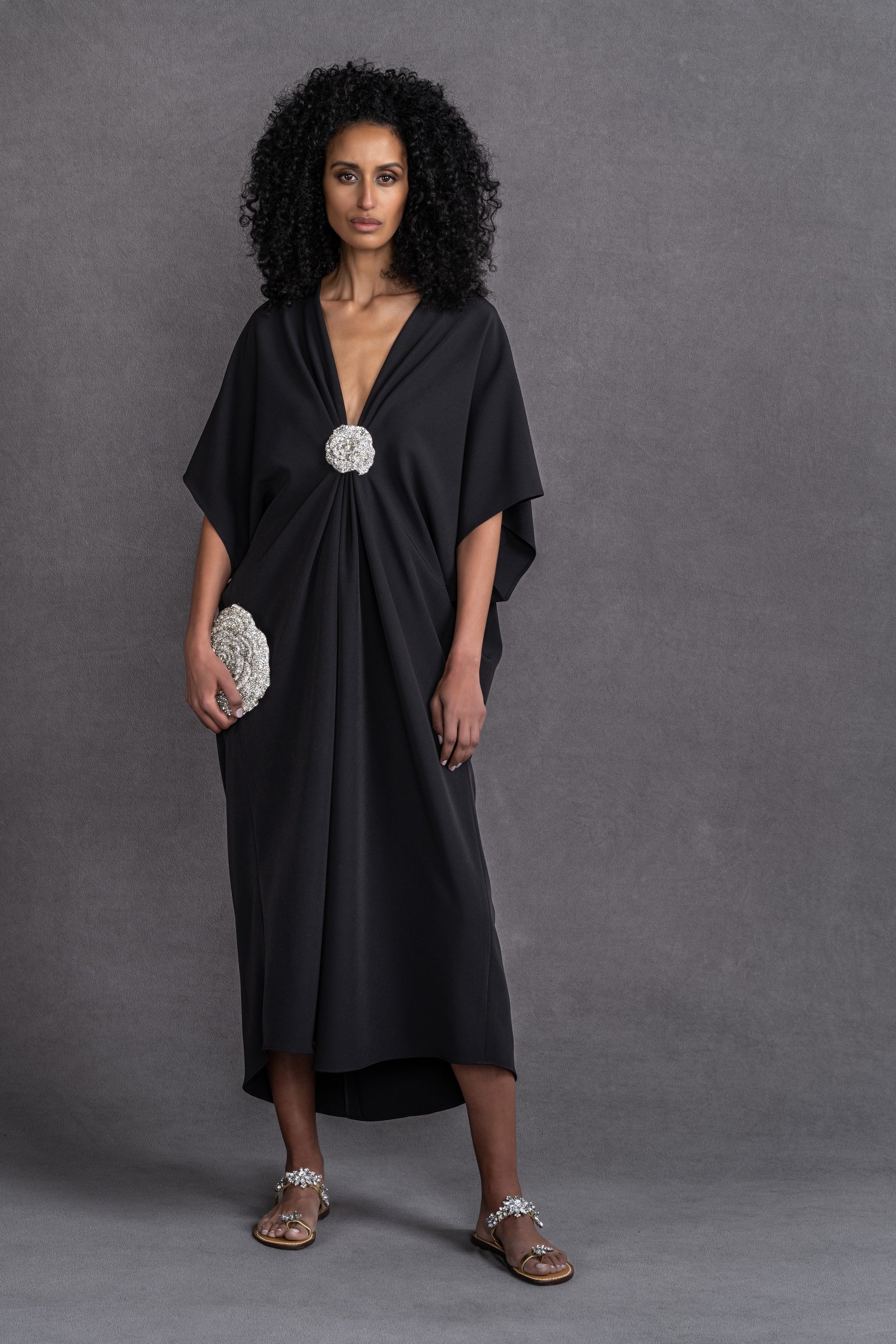 MIDI CREPE KAFTAN (PRE-ORDER 6 WEEKS DELIVERY) ReemAcra MIDI CREPE KAFTAN (PRE-ORDER 6 WEEKS DELIVERY) ReemAcra