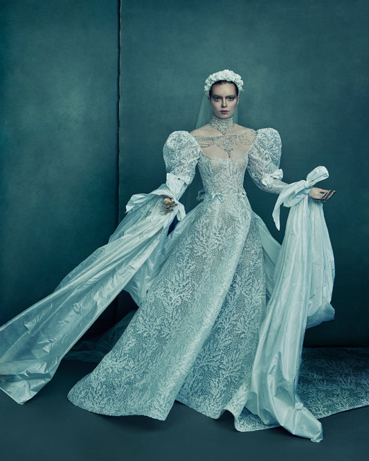 reem acra long sleeve wedding dress Look 21 Adore